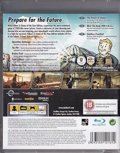Fallout 3 Game of the Year Edition - PS3 (B Grade) (Genbrug)